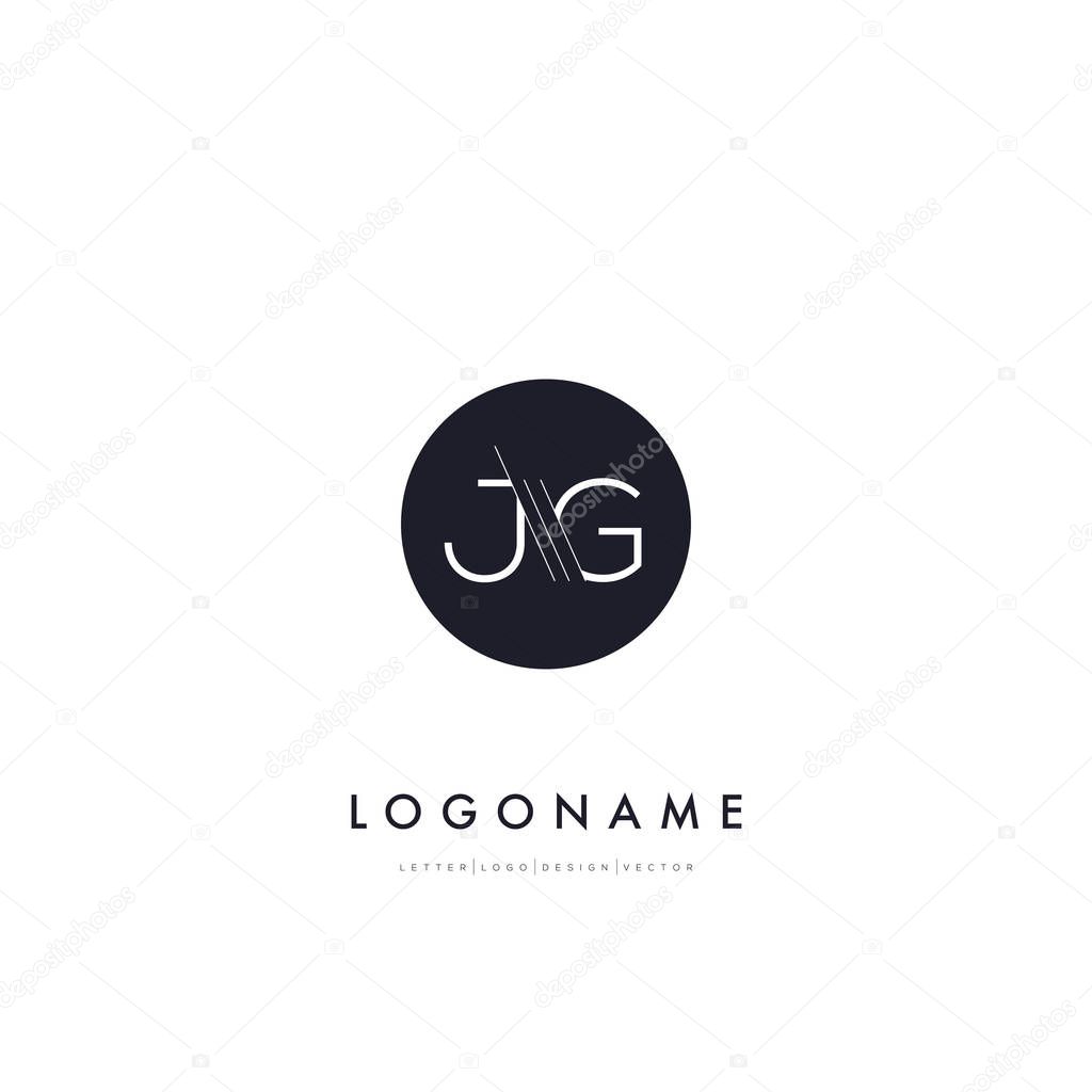JG letters company Logo ,vector illustration