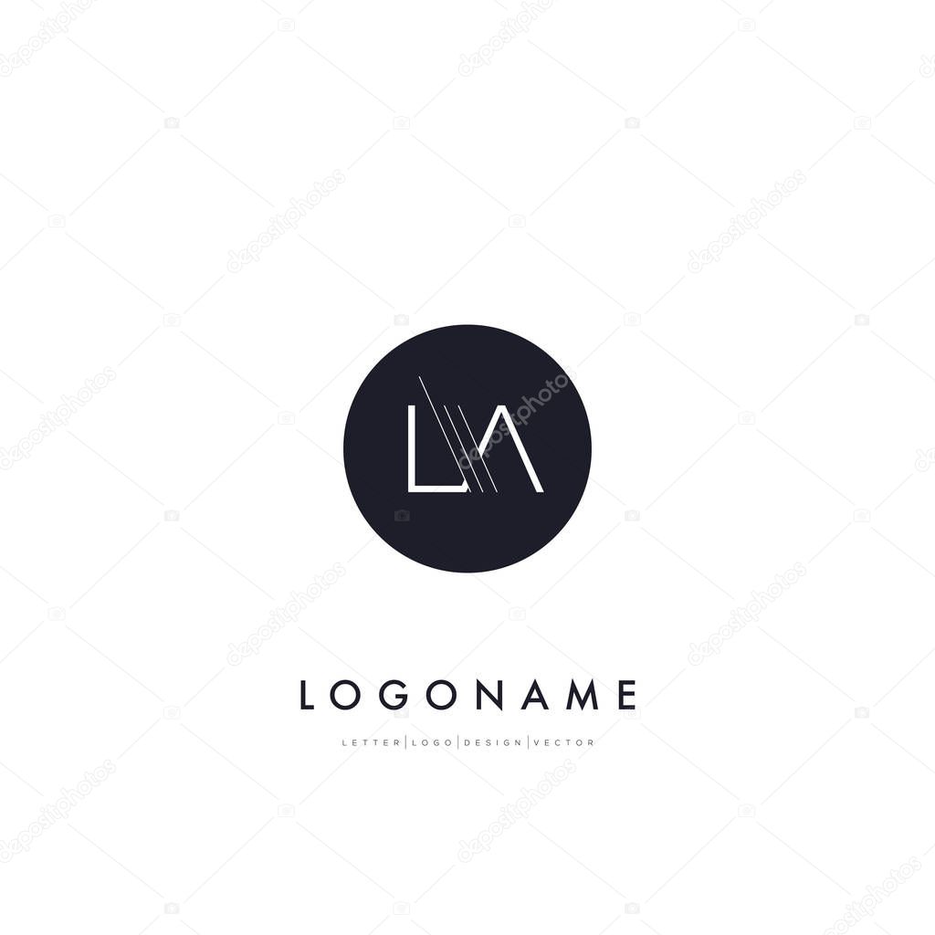 LA letters company Logo ,vector illustration