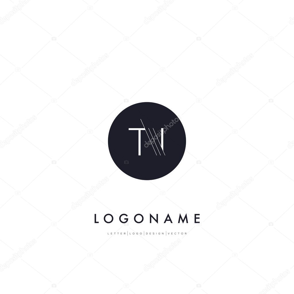 Line cut letters logo TI contemporary company logo,  vector illustration, corporate identity.