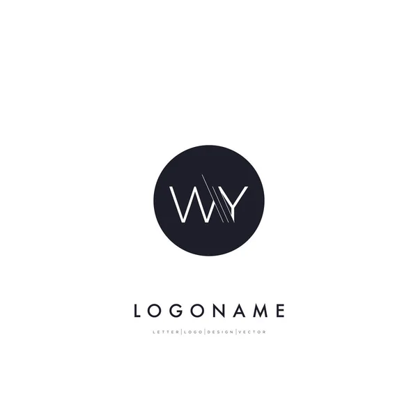 WY Lettres Logo Carte de visite — Image vectorielle