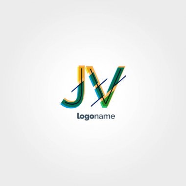 JV multicolour harf logo