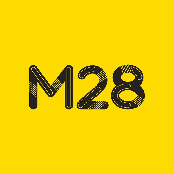 Logotipo de letra y dígito M28 — Vector de stock
