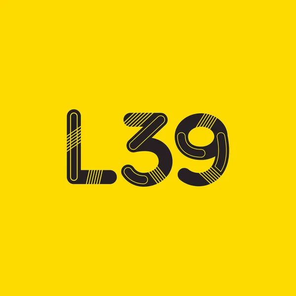 Літери і цифровий логотип L39 — стоковий вектор