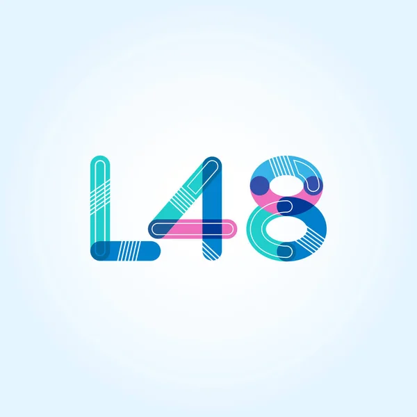 Γράμμα και αριθμός λογότυπο L48 — Διανυσματικό Αρχείο