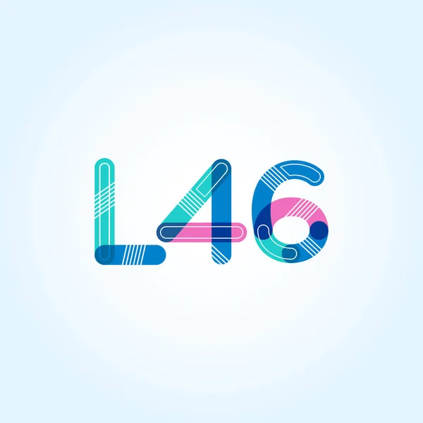 Letter and digit  logo L46 — Stock Vector