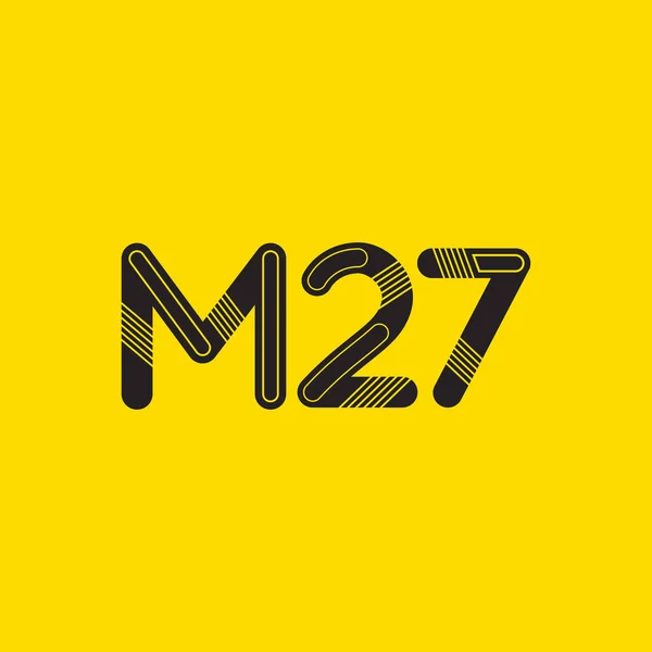 Logotipo de letra y dígito M27 — Vector de stock