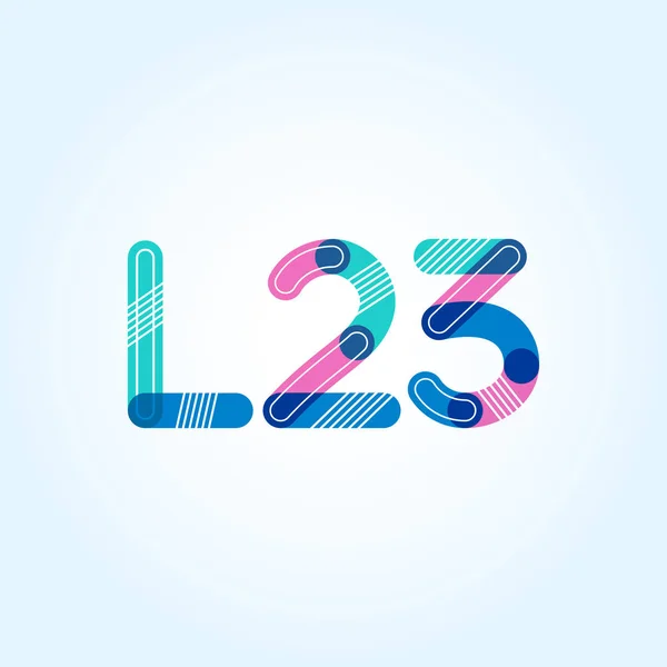 字母与数字标志 L23 — 图库矢量图片