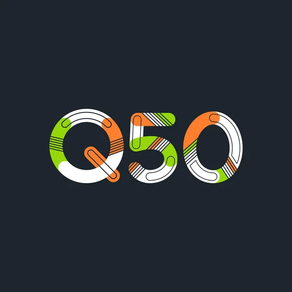 Betű és szám logó Q50 — Stock Vector