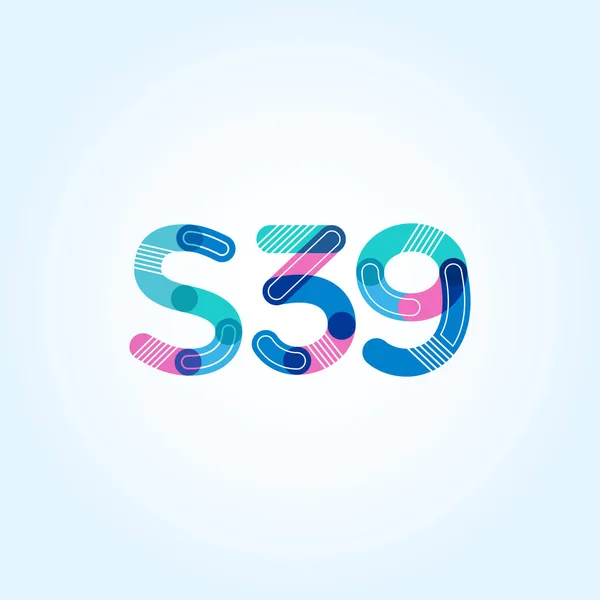 文字と数字 S39 — ストックベクタ
