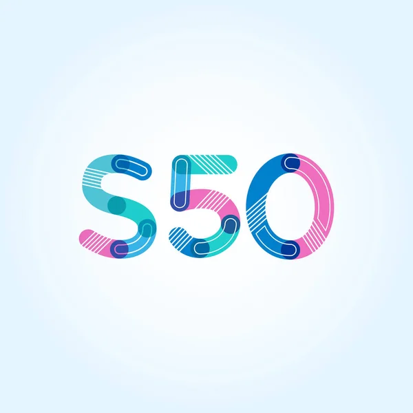 文字と数字 S50 — ストックベクタ