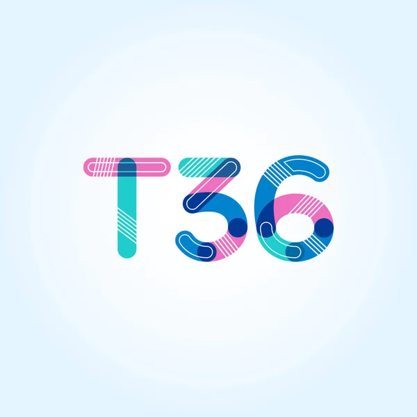 Γράμμα και αριθμός T36 — Διανυσματικό Αρχείο