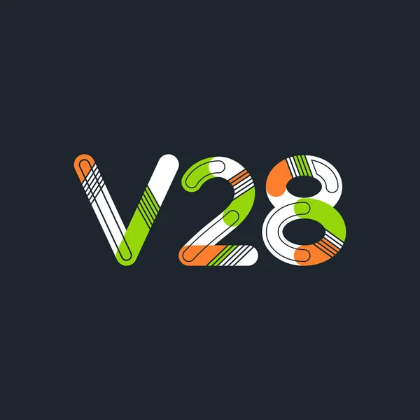Γράμμα και αριθμός V28 — Διανυσματικό Αρχείο