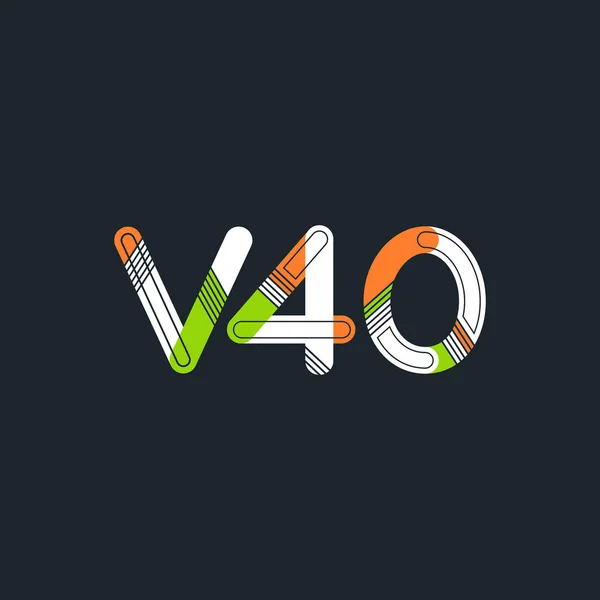 Γράμμα και αριθμός V40 — Διανυσματικό Αρχείο
