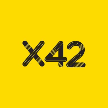 harf ve rakam logo X42