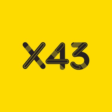 harf ve rakam logo X43