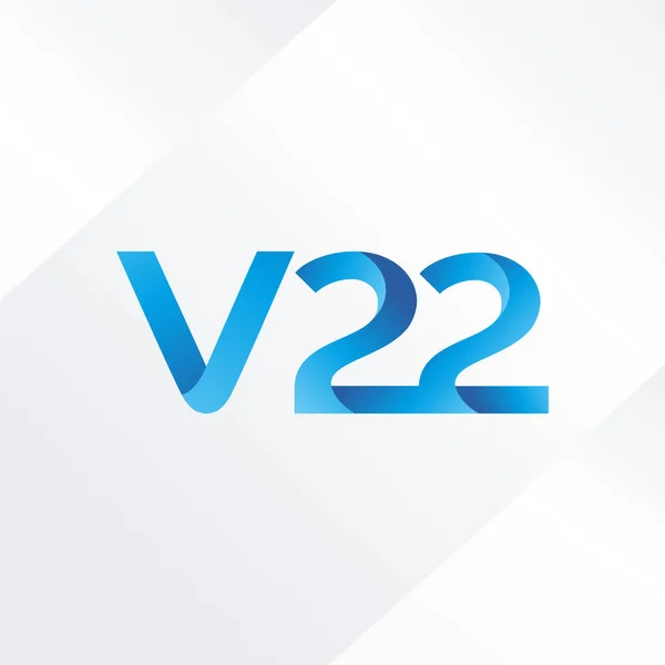 Ortak mektup logo V22 — Stok Vektör