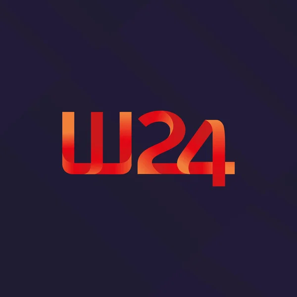 Közös levelet logó W24-en láthatók — Stock Vector