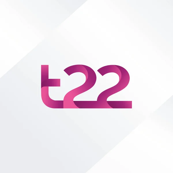 Ortak mektup logo T22 — Stok Vektör