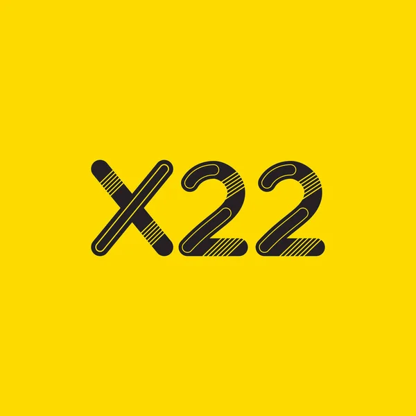Buchstabe und Ziffer Logo x22 — Stockvektor
