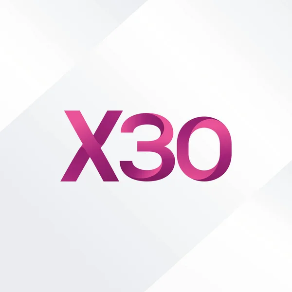 Логотип спільної літери X30 — стоковий вектор