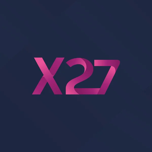 Lettre commune logo X27 — Image vectorielle