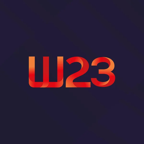 Közös levelet logó W23 — Stock Vector