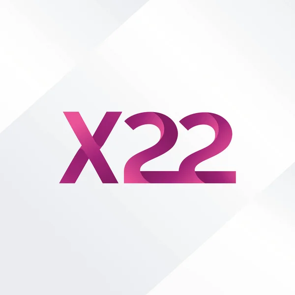 Gemensam skrivelse logotyp X22 — Stock vektor