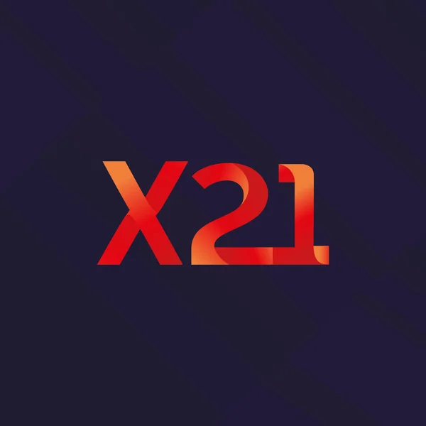 Logo de la carta conjunta X21 — Vector de stock