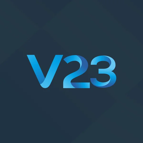 Logotipo da carta comum V23 — Vetor de Stock