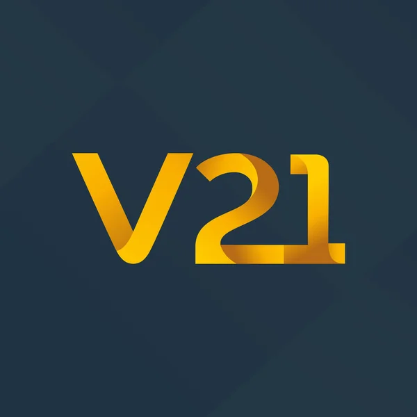 Logo común de la carta V21 — Archivo Imágenes Vectoriales