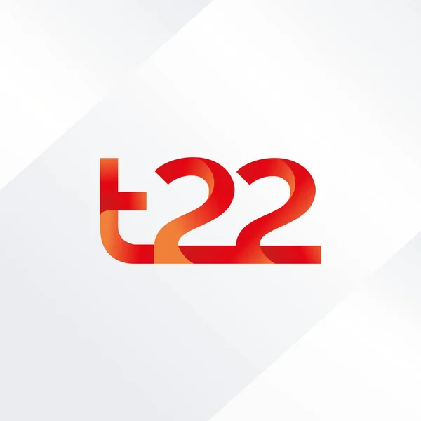 Ortak mektup logo T22 — Stok Vektör