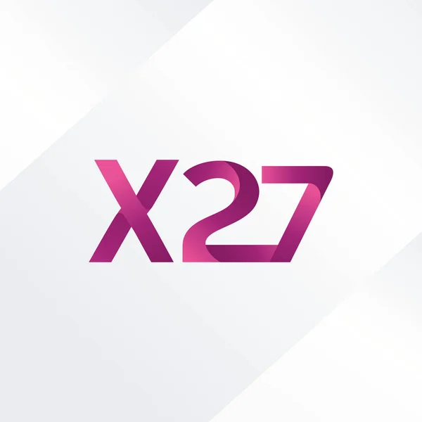 Lettre commune et logo numérique X27 — Image vectorielle