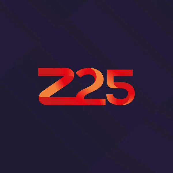 Logotipo común de la letra y número Z25 — Vector de stock