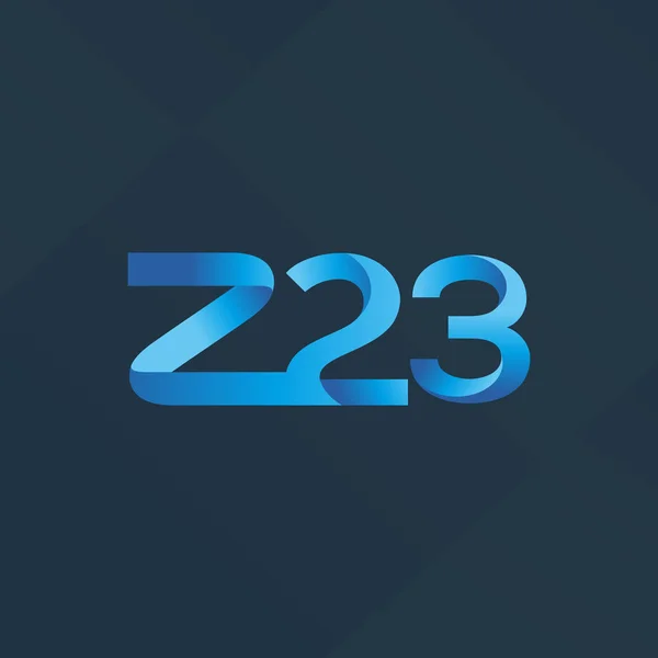 Logotipo común de la letra y número Z23 — Vector de stock