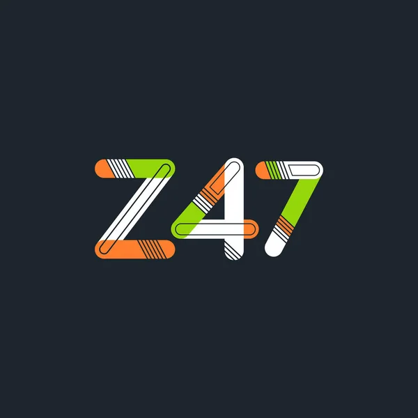 공동 편지 로고 Z47 — 스톡 벡터
