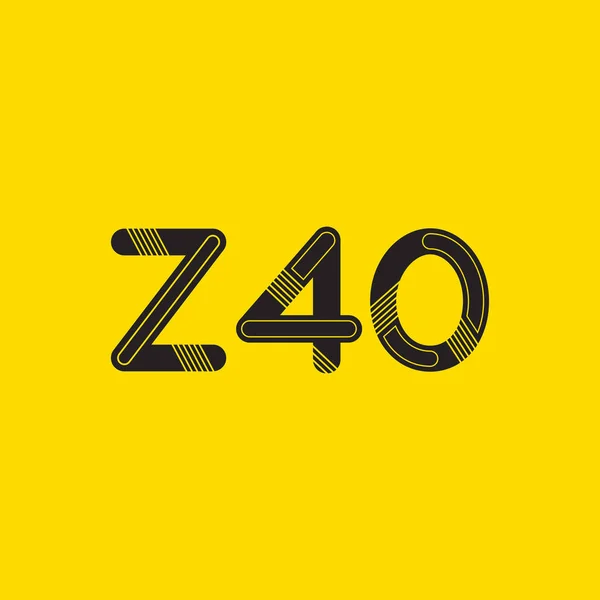 Gezamenlijke brief logo Z40 — Stockvector