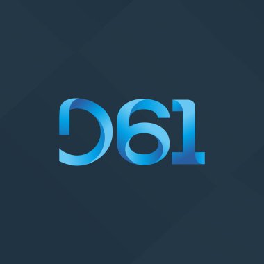D61 mektup ve sayı logo simge