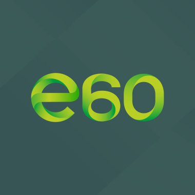 E60 mektup ve sayı logo simge