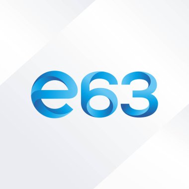 E63 mektup ve sayı logo simge
