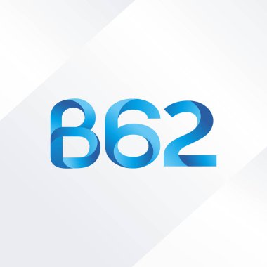 B62 mektup ve sayı logo simge