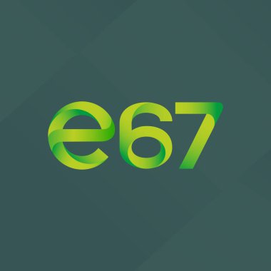 E67 mektup ve sayı logo simge