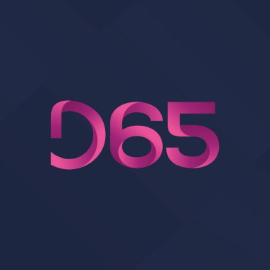 D65 mektup ve sayı logo simge