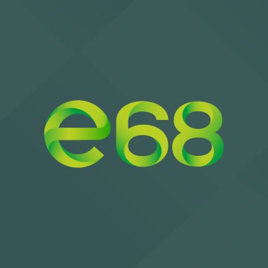 E68 mektup ve sayı logo simge