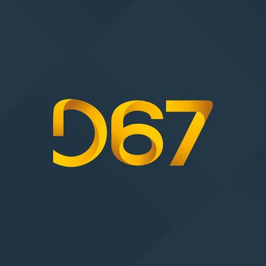 D67 mektup ve sayı logo simge