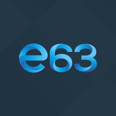 E63 mektup ve sayı logo simge