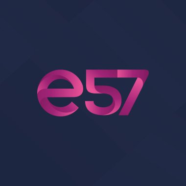 E57 mektup ve sayı logo simge