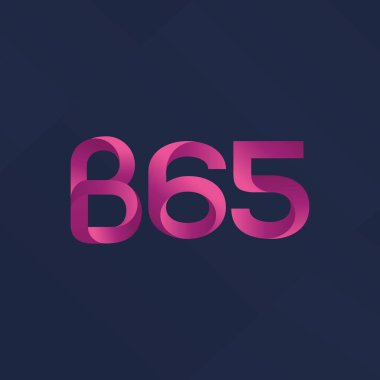 B65 mektup ve sayı logo simge