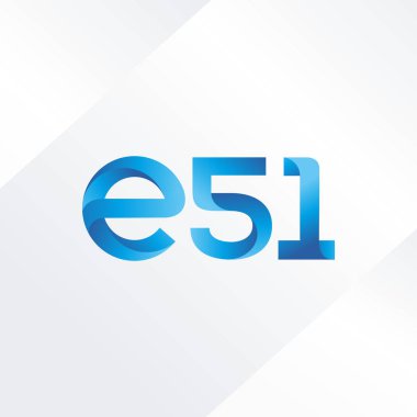 E51 mektup ve sayı logo simge