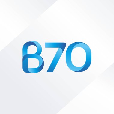 B70 mektup ve sayı logo simge