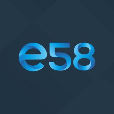 E58 mektup ve sayı logo simge